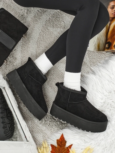 Къси дамски боти а ла сноубутс Vespera