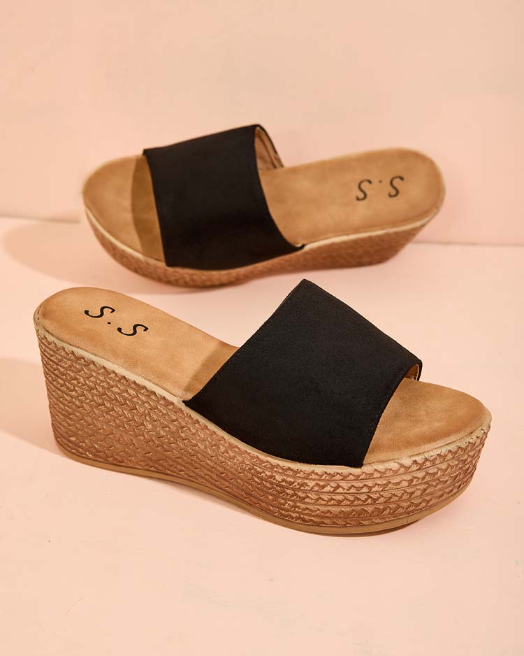 Royalfashion Дамски джапанки на платформа и котва Albavia