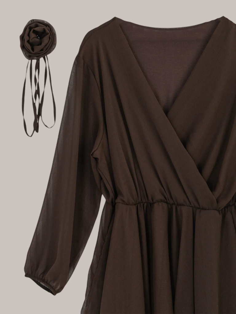 Royalfashion Класическа дамска рокля с дължина до коляното