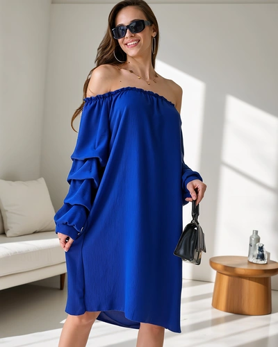 Рокля Royalfashion Smooth за жени а ла Испански с дантели