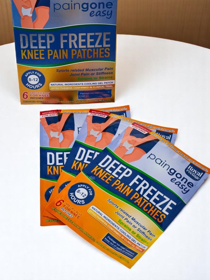Охлаждащи пластири за облекчаване на болка в коленете (6 броя)