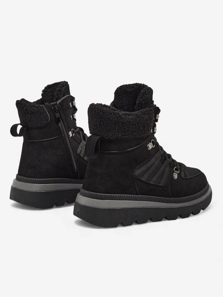 Дамски боти Aurora Черни кожени елегантни за есента