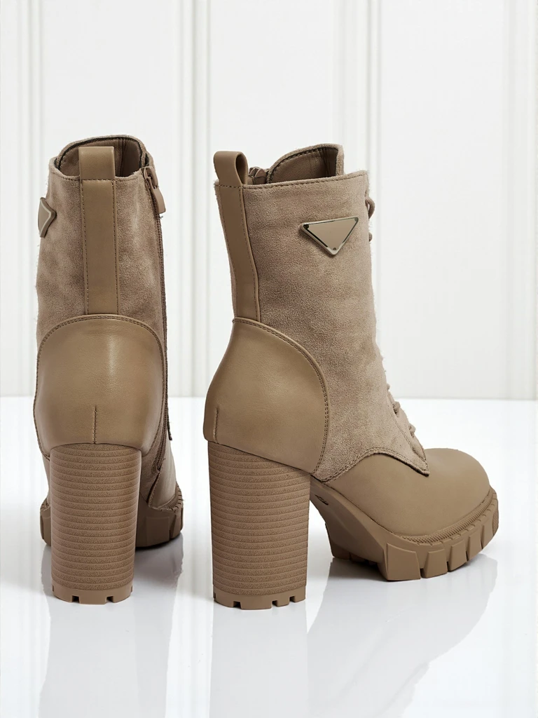 Дамски еко велурени боти на ток Event Bramble