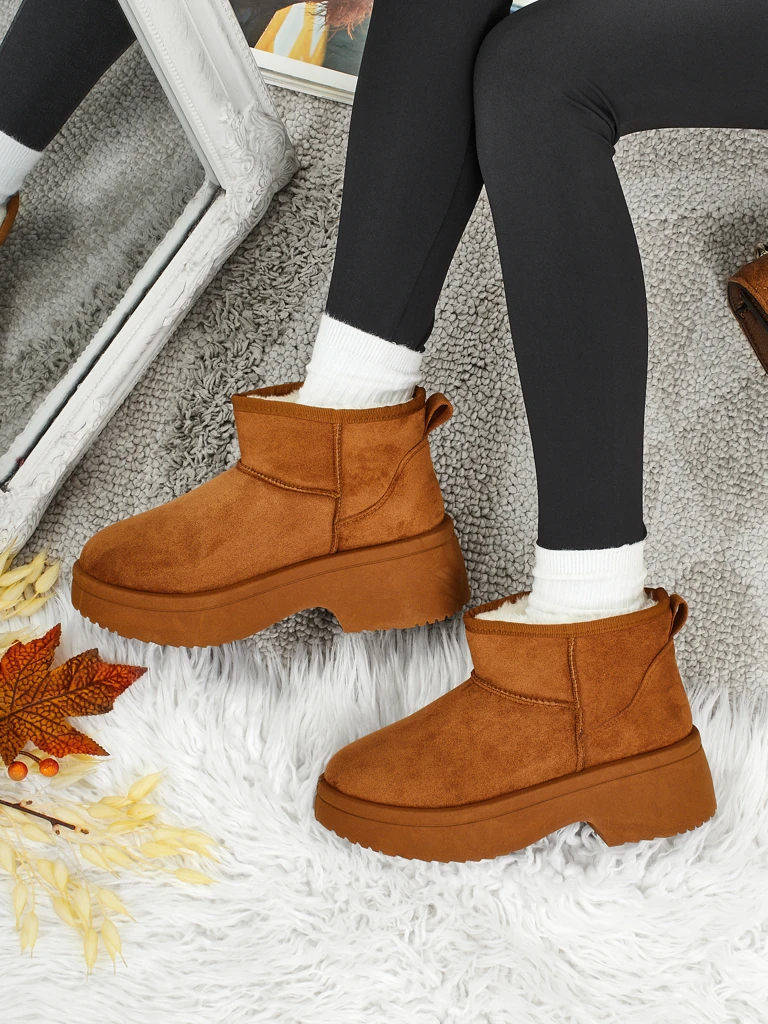 Къси дамски боти а ла сноубутс Liorah