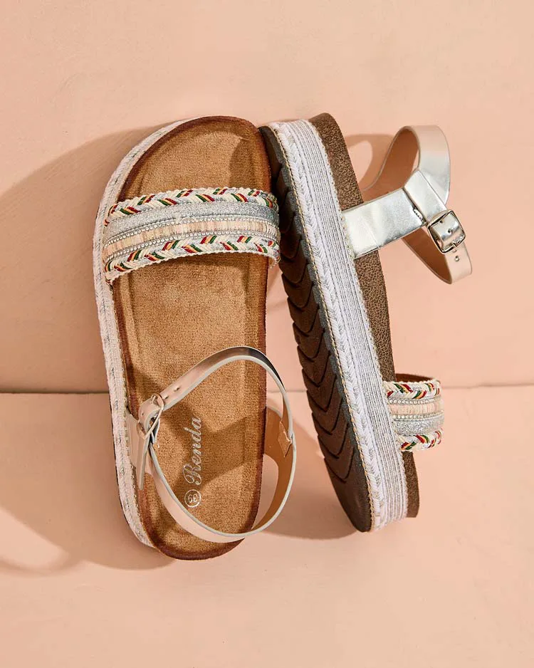 Royalfashion Дамски сандали с бродерия Mussir