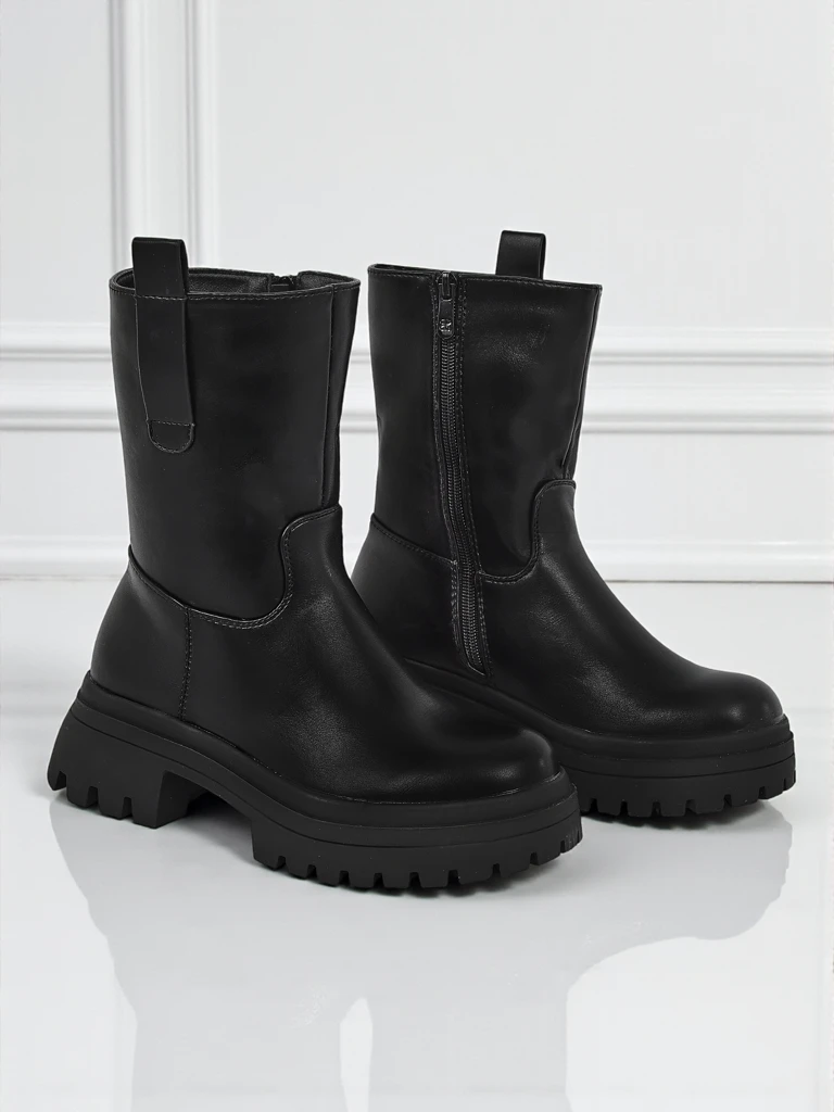 Дамски високи боти от еко кожа Scarlet Mist