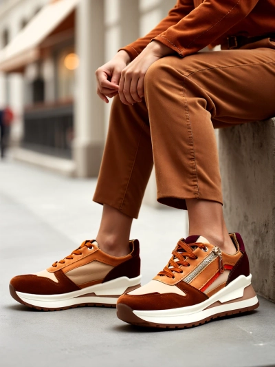 Royalfashion Дамски спортни обувки с скрит ток Bessase