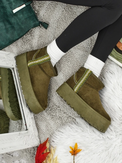 Къси дамски боти а'ла сноубутс Althea