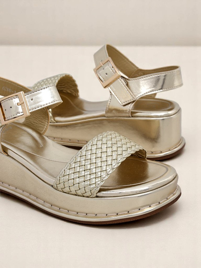 Royalfashion Дамски сандали на платформа с плитка Fiolle