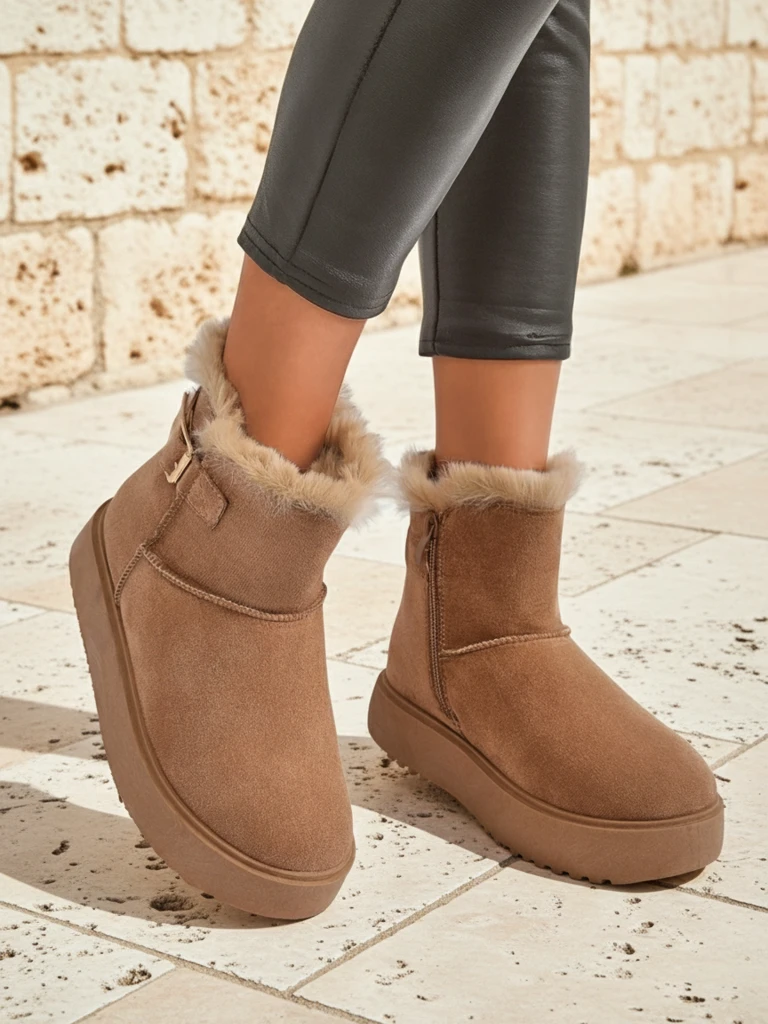 Royalfashion Къси дамски боти тип снегоходки Winter Crest