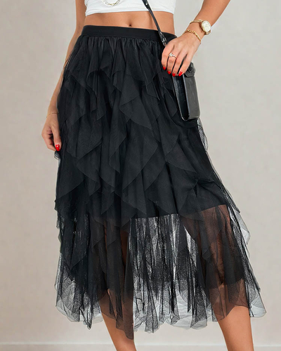 Royalfashion Дамска двупластова миди пола