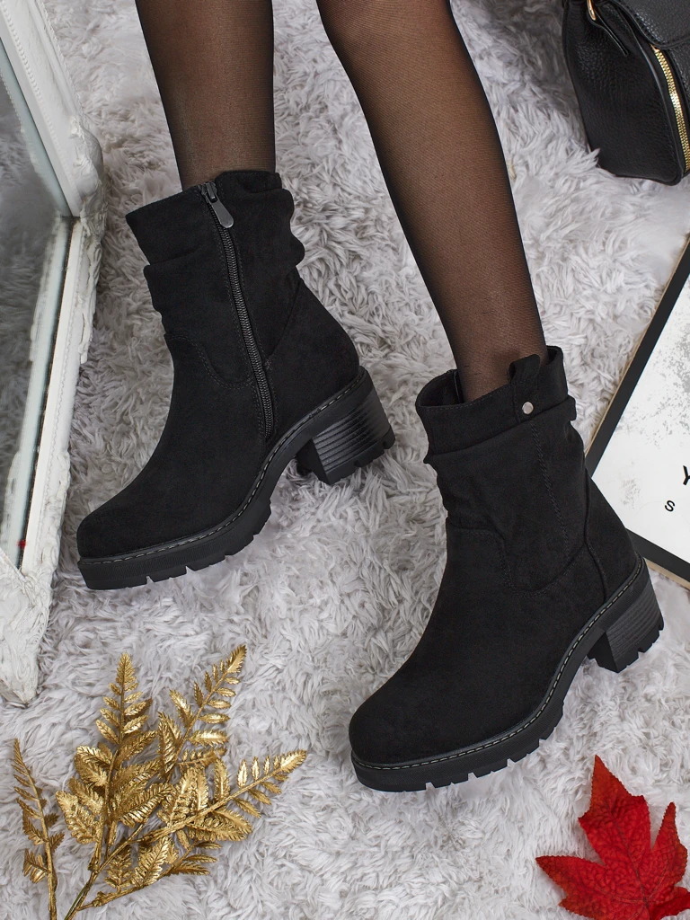 Дамски високи еко велурени боти Carmine