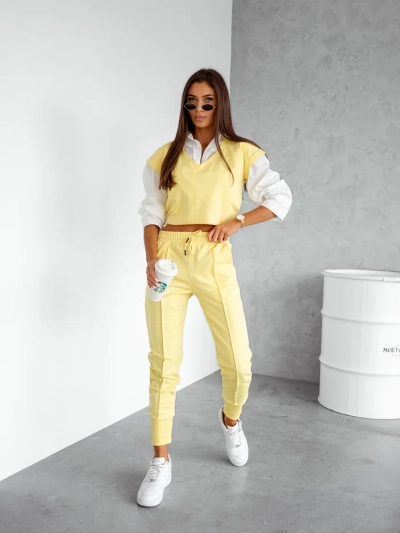 Royalfashion Жени памучен casual комплект с къси ръкави