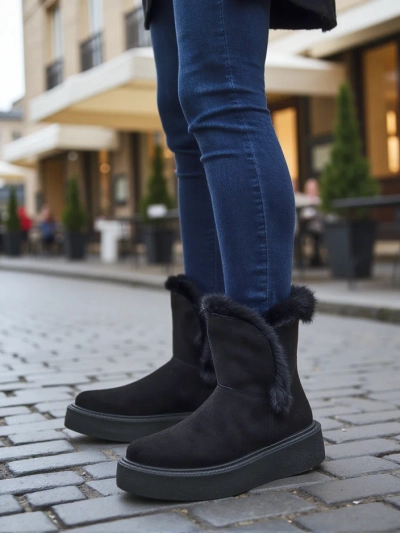 Обувки на Royalfashion за жени с дизайн на зимни ботуши Cozio