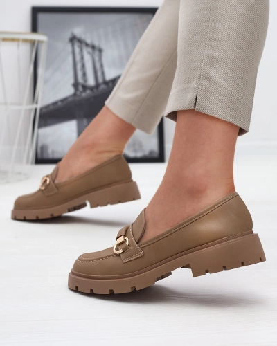 Royalfashion Дамски мокасини в светлокафяво Desise