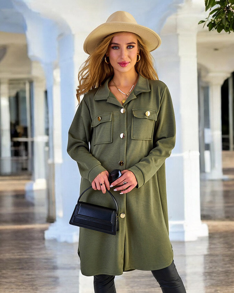 Royalfashion Дамско палто тип "риза"