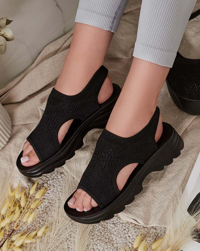 Royalfashion Дамски сандали с горна част и циркони Alebin