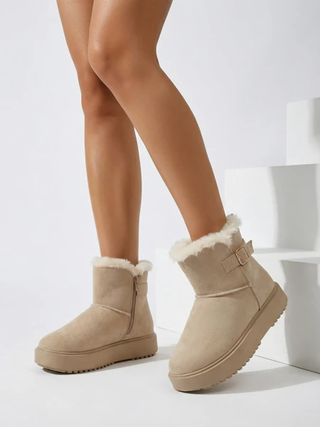 Royalfashion Къси дамски боти тип сноубутс Aurelia Classico