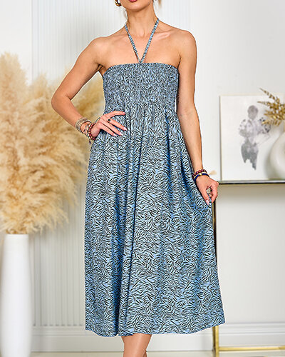 Royalfashion Дамска миди рокля с принт