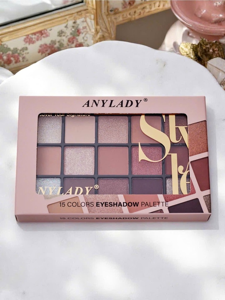 ANYLADY Палитра от 15 сенки за очи с блясък и мат Ruby Glamour