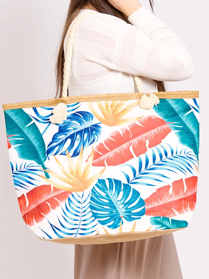 Royalfashion Голяма чанта от плат с печат