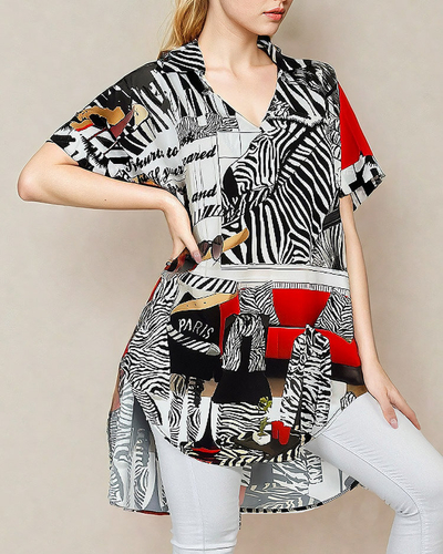 Royalfashion Дамска туника с десен