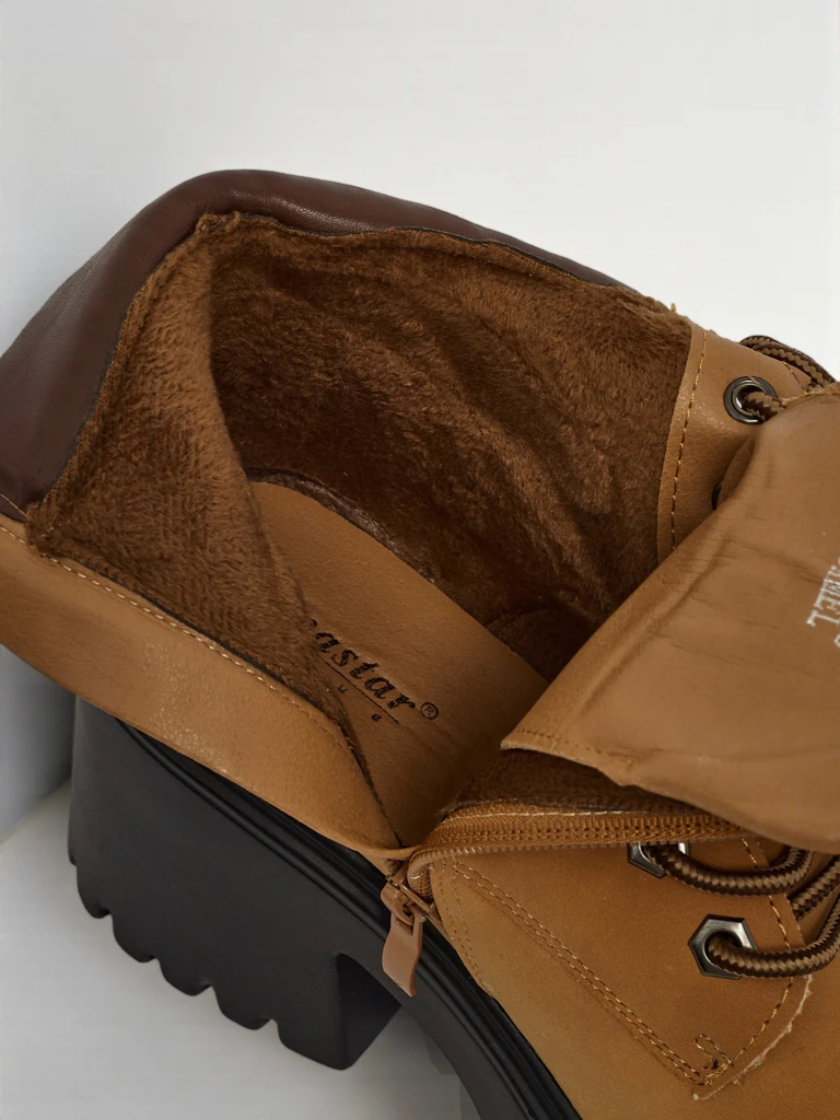 Дамски боти от еко велур на ток и платформа Tavlissa