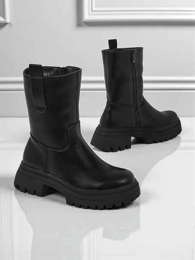 Дамски високи боти от еко кожа Scarlet Mist