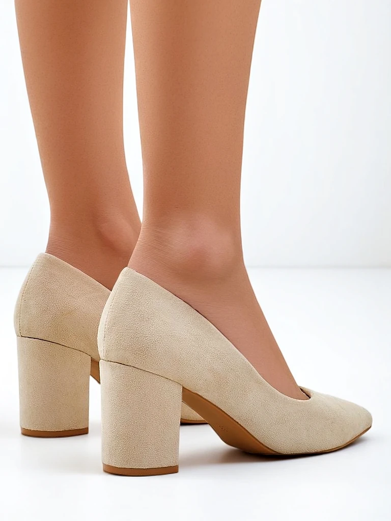 Royalfashion Женски токчета от еко велур Ugandes