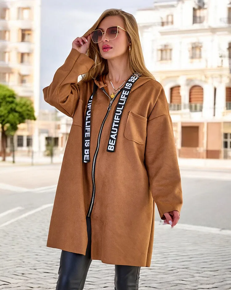 Royalfashion Дамско яке до коляното