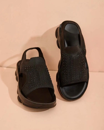 Royalfashion Дамски сандали с горна част от пайети