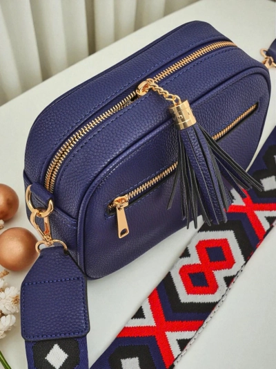 Royalfashion Малка дамска чанта от еко кожа с цветна каишка Kovi Lace