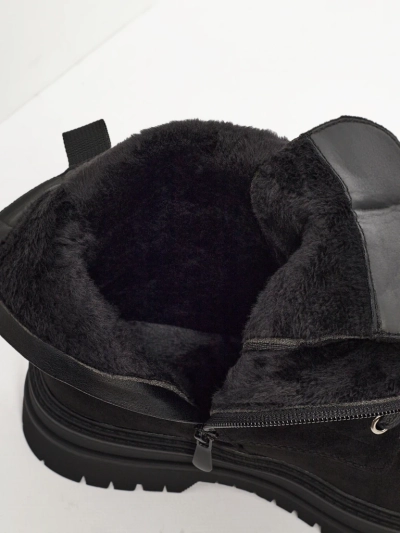 Дамски еко велурени боти тип работнически Molistea