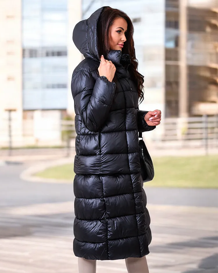 Royalfashion Черно дамско зимно яке