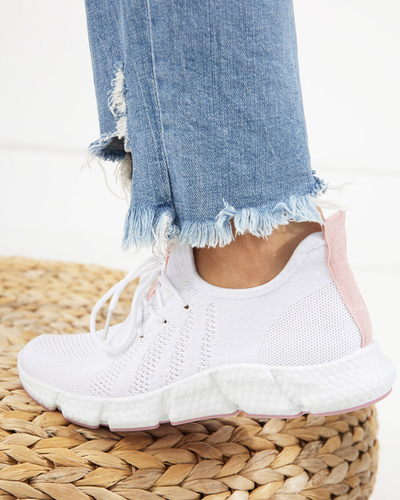 Biało- różowe sportowe buty damskie Baym - Obuwie