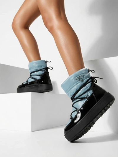 Royalfashion Дамски ботуши a'la snow boots в синьо Vevnose