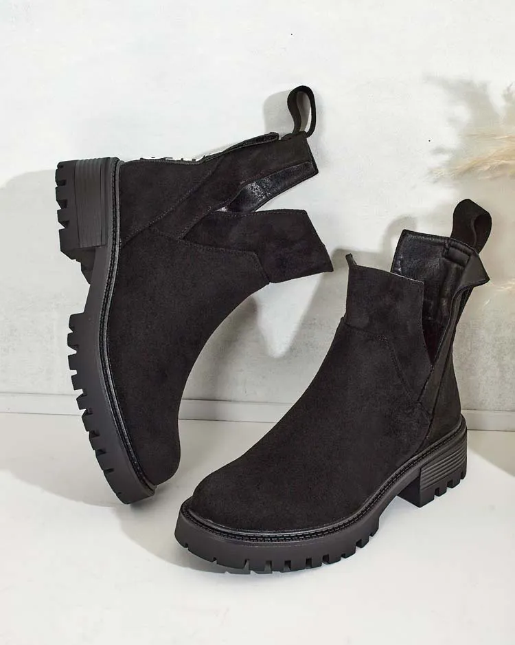 Royalfashion Дамски ботуши Gorgie с изрязано ходило