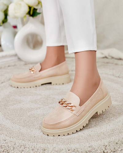 Royalfashion Дамски мокасини от еко велур с орнамент Lehels