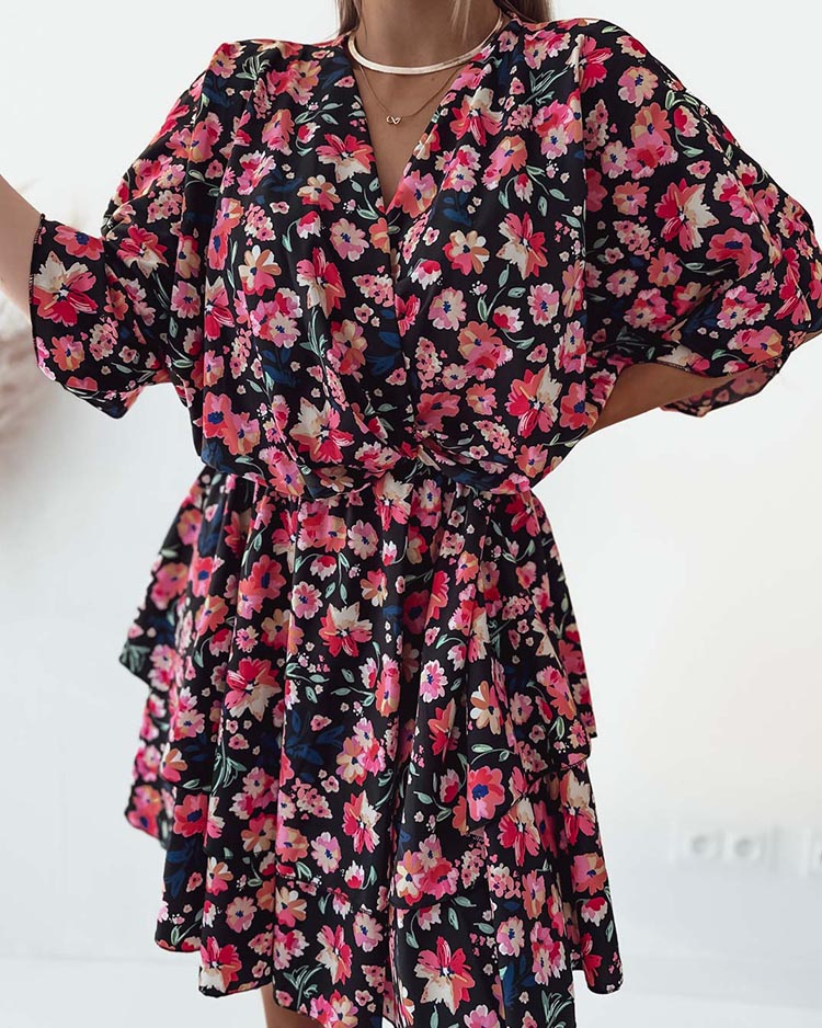 Royalfashion Дамска мини рокля с оригинален десен