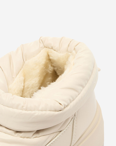 Royalfashion Дамски ботуши за сняг в кремав цвят Ademra