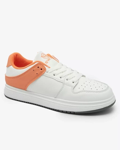Royalfashion Дамски спортни обувки в бяло и оранжево Elevace