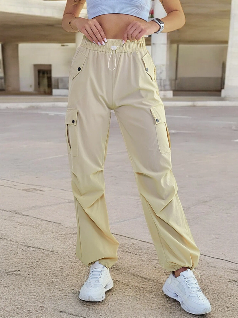 Royalfashion Дамски бойни панталони от плат