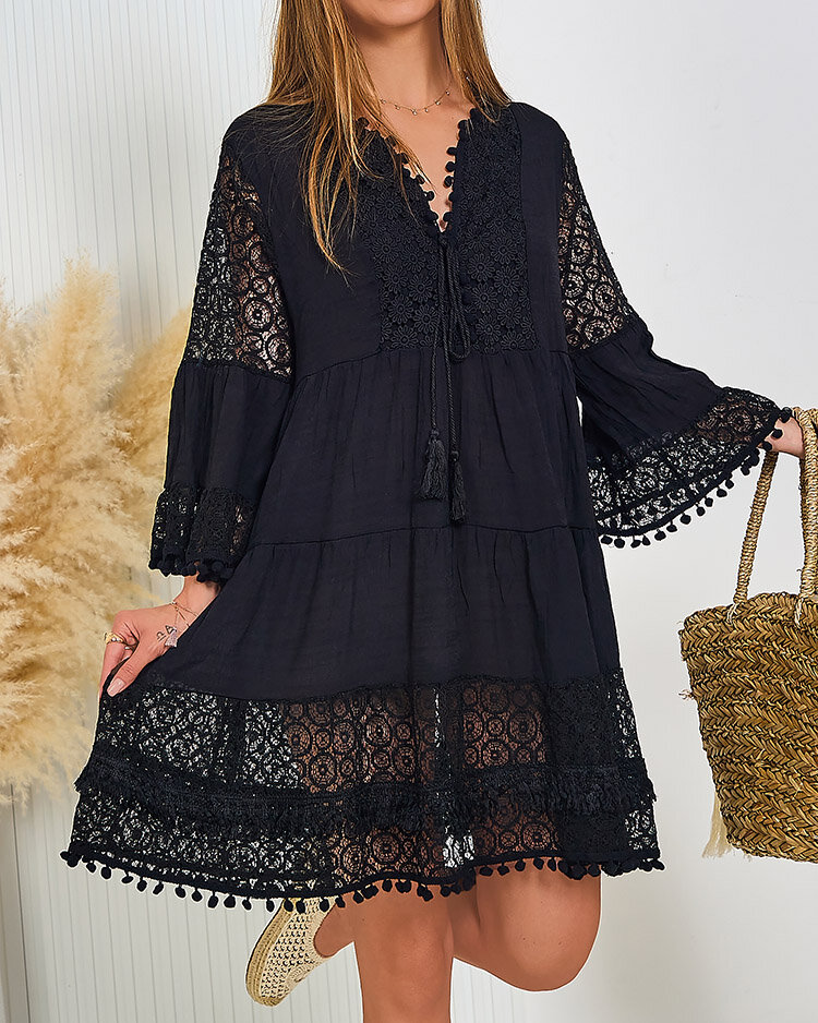 Royalfashion Дамска плажна рокля с пайети