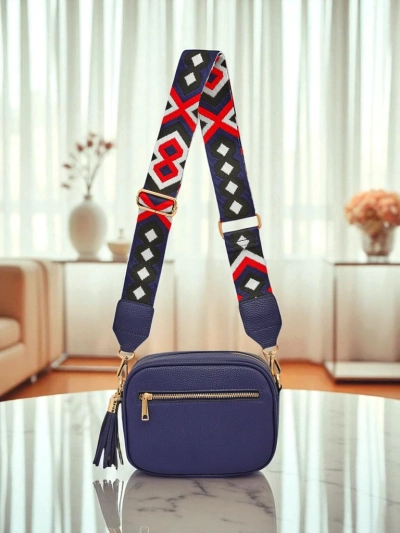 Royalfashion Малка дамска чанта от еко кожа с цветна каишка Kovi Lace