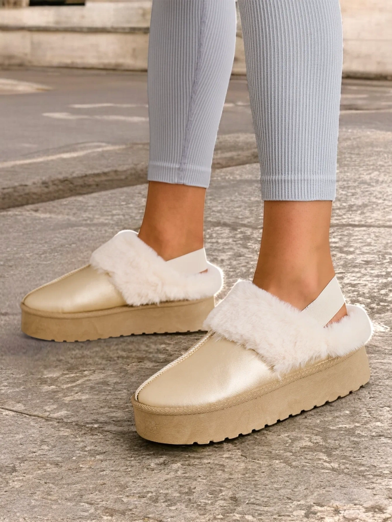 Royalfashion Къси женски боти без ток в стил на снежни боти за жени Ebiz