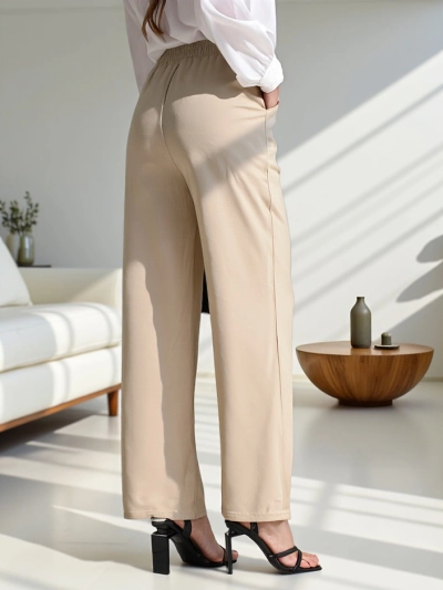 Royalfashion Широки женски панталони с странични връзки