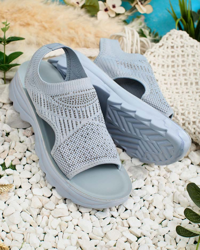 Royalfashion Дамски сандали с горна част и цирконий Alebin