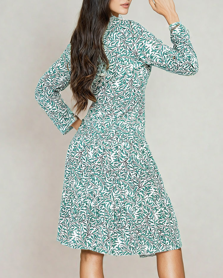 Royalfashion Дамска миди рокля с принт