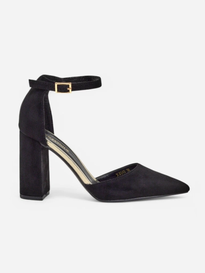 Обувки с токчета от еко велур на Royalfashion Calde