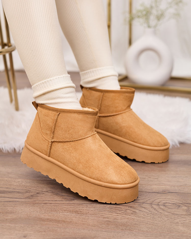 Royalfashion Кафяви дамски ботуши за сняг на платформа Ersinella